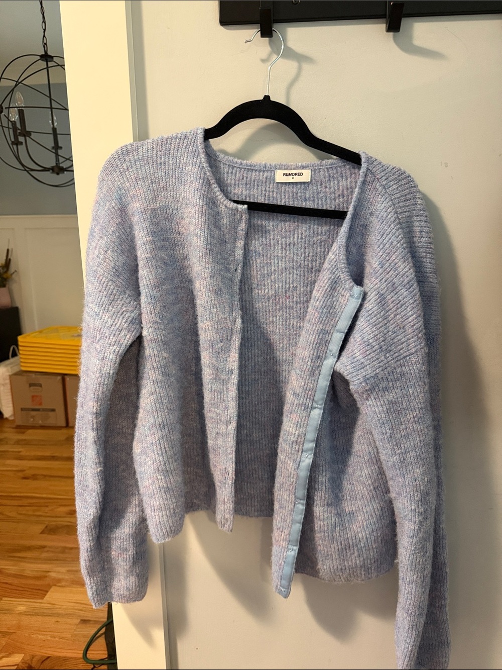 Rails Soft Knit Open Cardigan Sweater in Light Lavender